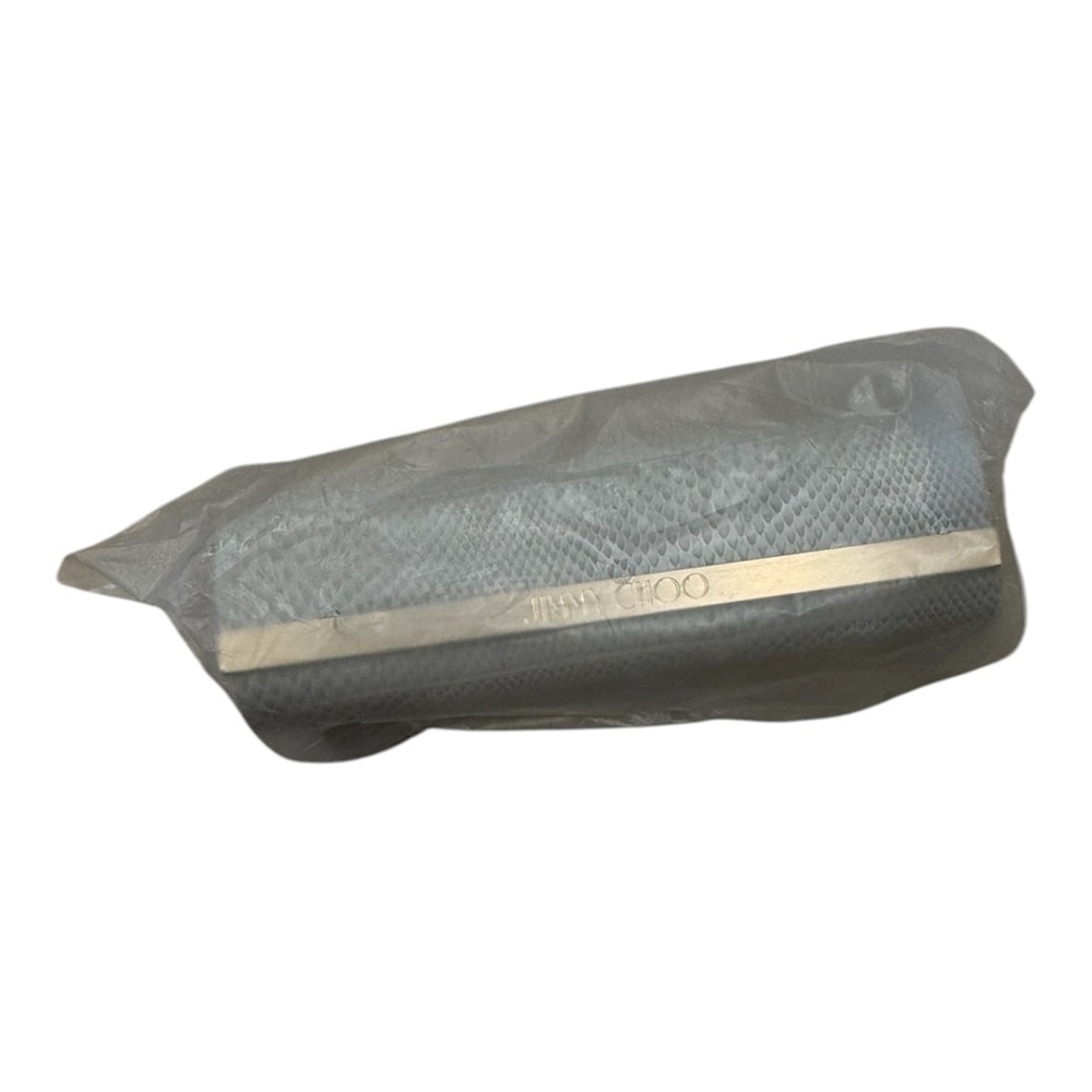 Jimmy Choo Metallic Silver Glasses Case